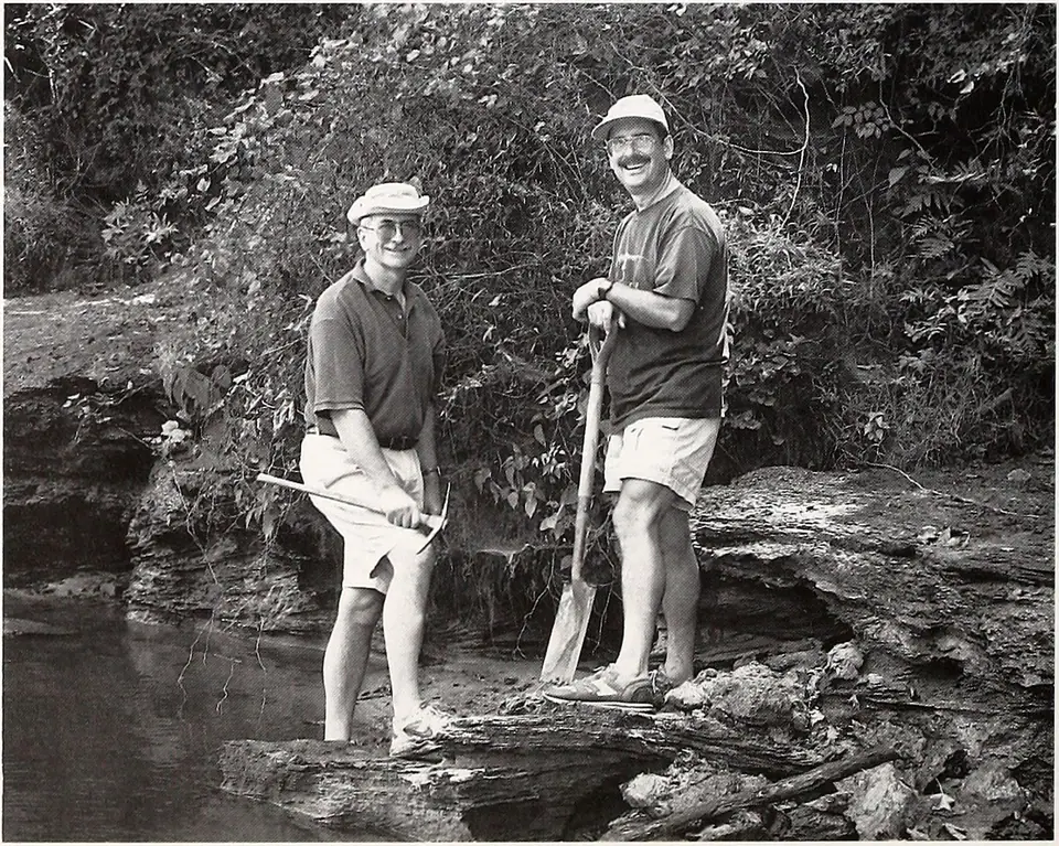 Historic photograph of a fossil-bearing Castle Hayne Limestone locality in North Carolina
