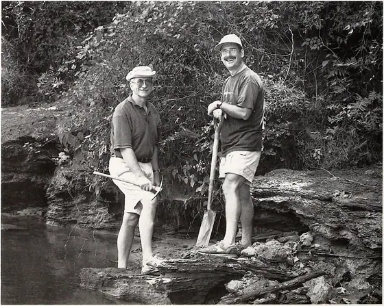 Historic photograph of a fossil-bearing Castle Hayne Limestone locality in North Carolina
