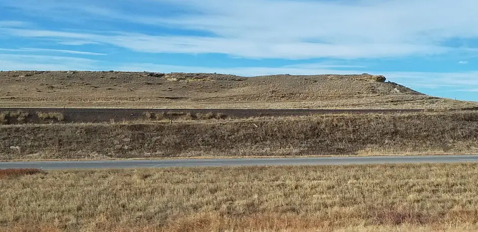 Sandstone-capped ridge of the Fox Hills Formation in eastern Colorado
