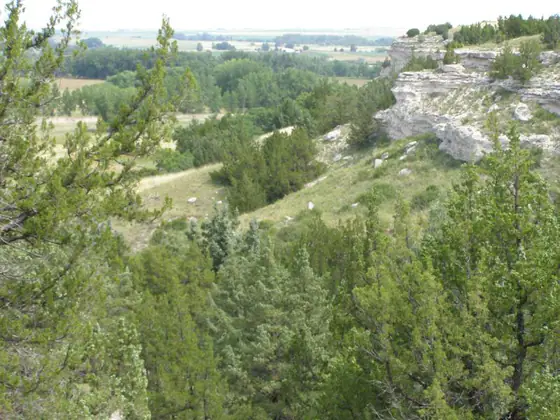 Ogallala Group rocks exposed at Ash Hollow State Historical Park, Nebraska
