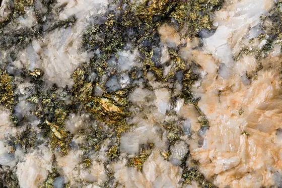 Brass-yellow chalcopyrite specimen from Bingham Canyon, Utah