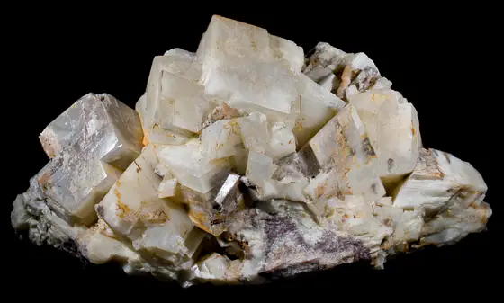 Pale dolomite crystals from Azcárate Quarry in Eugui, Navarre, Spain