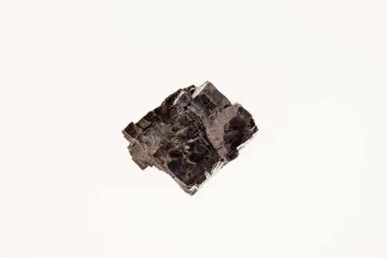 Silvery-gray galena specimen showing prominent cubic crystal faces