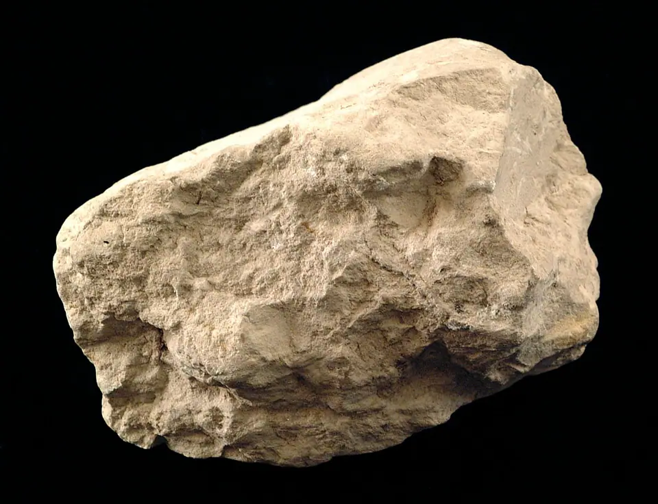 Pale earthy kaolinite clay-mineral specimen from southwestern North Dakota