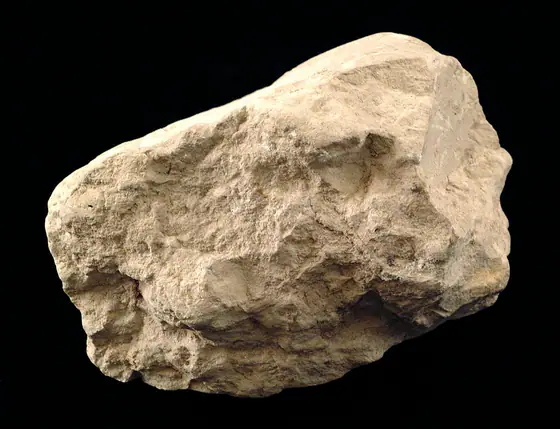 Pale earthy kaolinite clay-mineral specimen from southwestern North Dakota