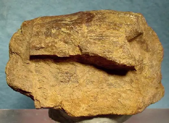 Large earthy honey-brown monazite crystal from a pegmatite in Madagascar
