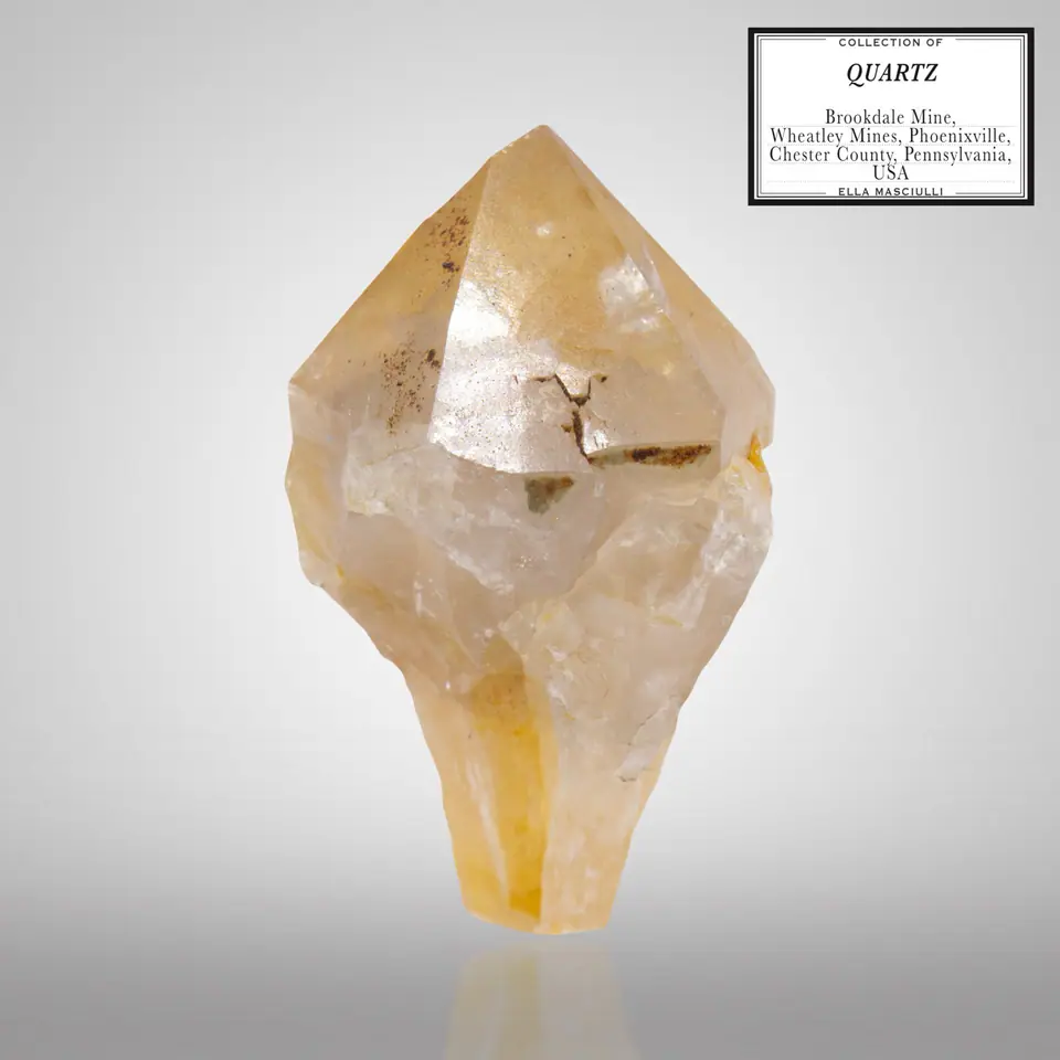Cluster of transparent quartz crystals from Pennsylvania