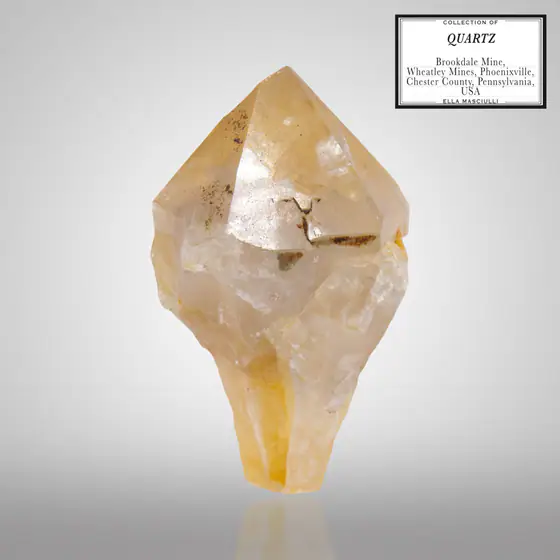 Cluster of transparent quartz crystals from Pennsylvania