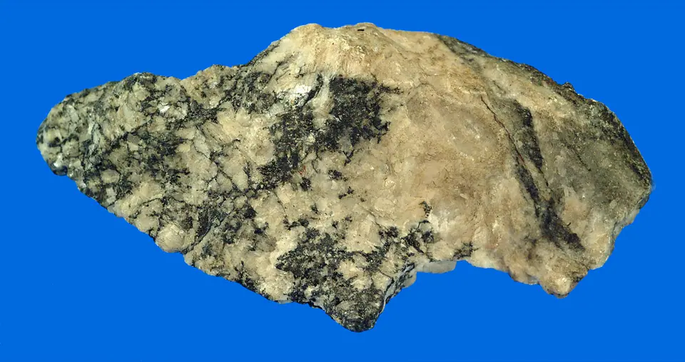 Tarnished gray native silver in a quartz matrix from near Cobalt, Ontario