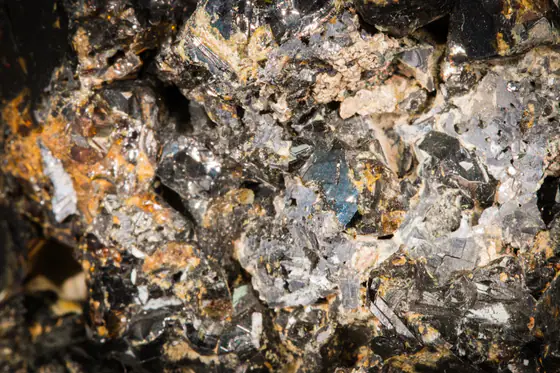 Dark resinous sphalerite specimen from Creede, Colorado